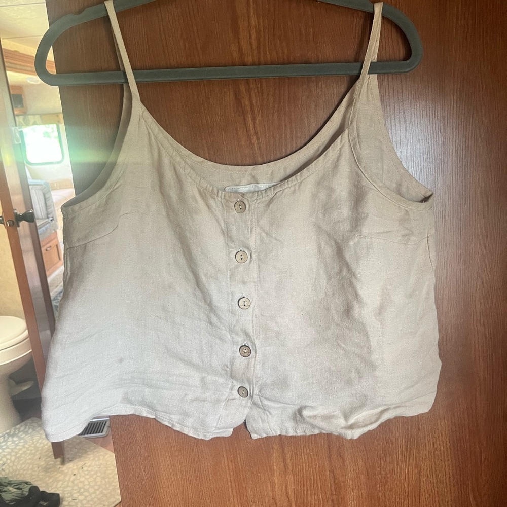 notPERFECTLINEN Rimini Tank oatmilkSOLD